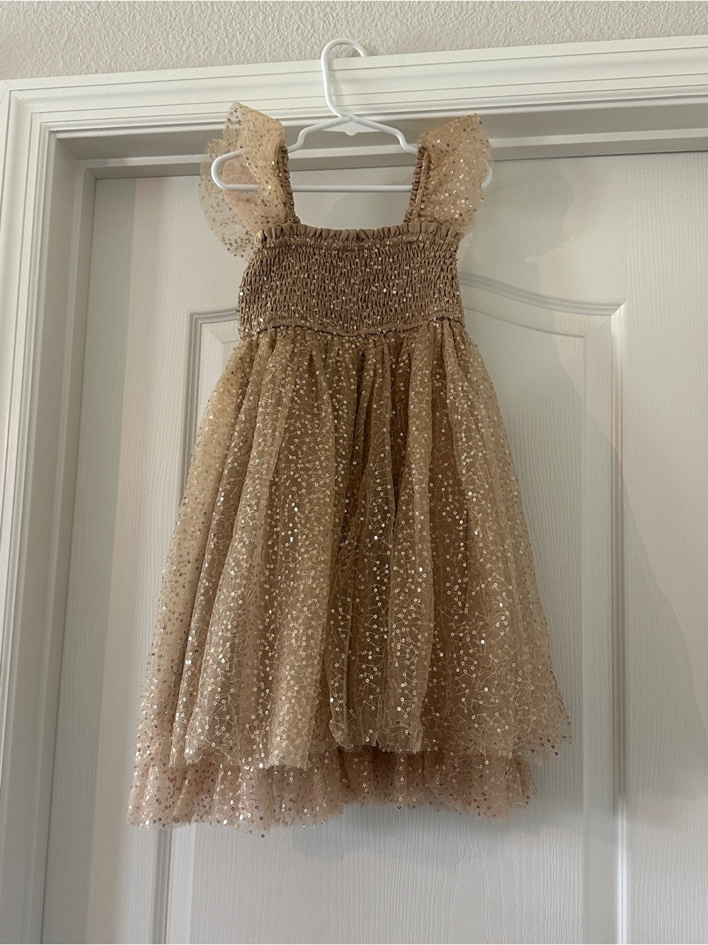 Indy Blue Juliet Dress (sequin gold tulle)